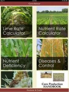 Un exemple d'application, dans ce cas Corn advisor. Source: K-State Research and Extension