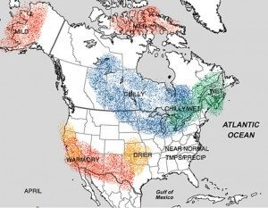 Dernières prévisions provenant de Accuweather pour le mois d'avril