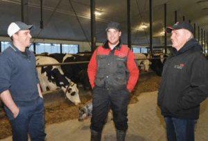 Nicolas, Frédéric et Sylvain Landry, de la ferme Lansi.