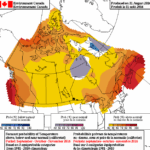 Prévisions pour septembre, octobre et novembre 2016.
Source: Environnement Canada