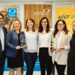 David Boisonneault, président des Éleveurs de porcs du Québec; Danielle Vaillant, directrice marketing des Éleveurs de porcs du Québec; Julie Pilon, vice-présidente conseil chez LG2; Lysa Petraccone, directrice de création chez LG 2 et Gabrielle Godbout, conceptrice rédactrice chez LG2, réunis pour recevoir le Prix Cœur d’Or 2017. PHOTO: LES ÉLEVEURS DE PORCS DU QUÉBEC