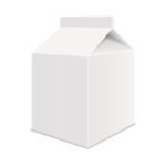 Realistic White Blank Juice, Milk or Soup Carton Package Template. Half Liter. Vector.