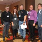 Gaétan Bélanger (Carbox Cryogénique), Sophie Benoît (Agence canadienne d’inspection des aliments, ACIA), Christian Dubé (Carbox Cryogénique), Martin C. Pelletier (Équipe québécoise de contrôle des maladies avicoles, EQCMA), Paulin Bouchard (EQCMA). PHOTO: MARIE-JOSÉE PARENT