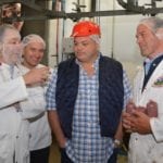 Jean-Sébastien Gascon de Boeuf Québec, Mathieu Paré du Centre d'excellence du boeuf canadien, ainsi que Jean-François et André Forget de Viandes Forget.