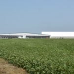 L'étable en ventilation transversale est conçue pour faciliter l'agrandissement.