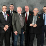 Serge Dethier (lauréat), Gérald Brouillard (lauréat) Sylvain Lefebvre (Kemin), Pierre Thibault (lauréat), Kirk Jackson (lauréat), Jean-Marc Ménard (lauréat), Yann Moal (Desjardins Entreprises) et Christian St-Jacques (UPA Montérégie)