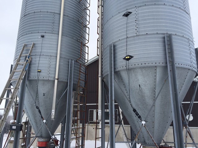 Un capteur installé sur un silo.
Source: Ministère de l’Agriculture, de l’Alimentation et des Affaires rurales