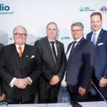 Les présidents des divisions de Sollio, ainsi que le président du conseil d'administration au centre, Ghislain Gervais.