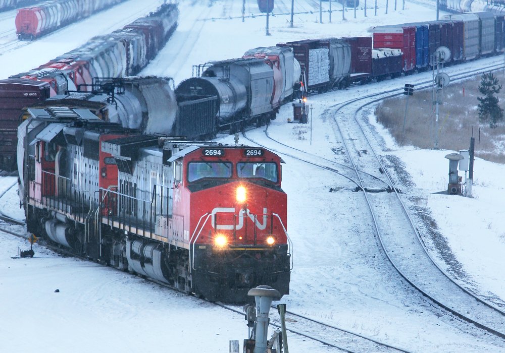 Le chemin de fer du CN a perdu l'équivalent de 10 000 wagons soit environ un million de tonnes de céréales.