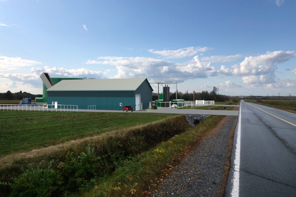 Modélisation, Complexe de biométhanisation de la Coop Agri-Énergie Warwick.