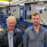 Les deux nouveau propriétaires de Milkomax, Bertrand Rousseau et son fils Gabriel. Gabriel Rousseau est également président.