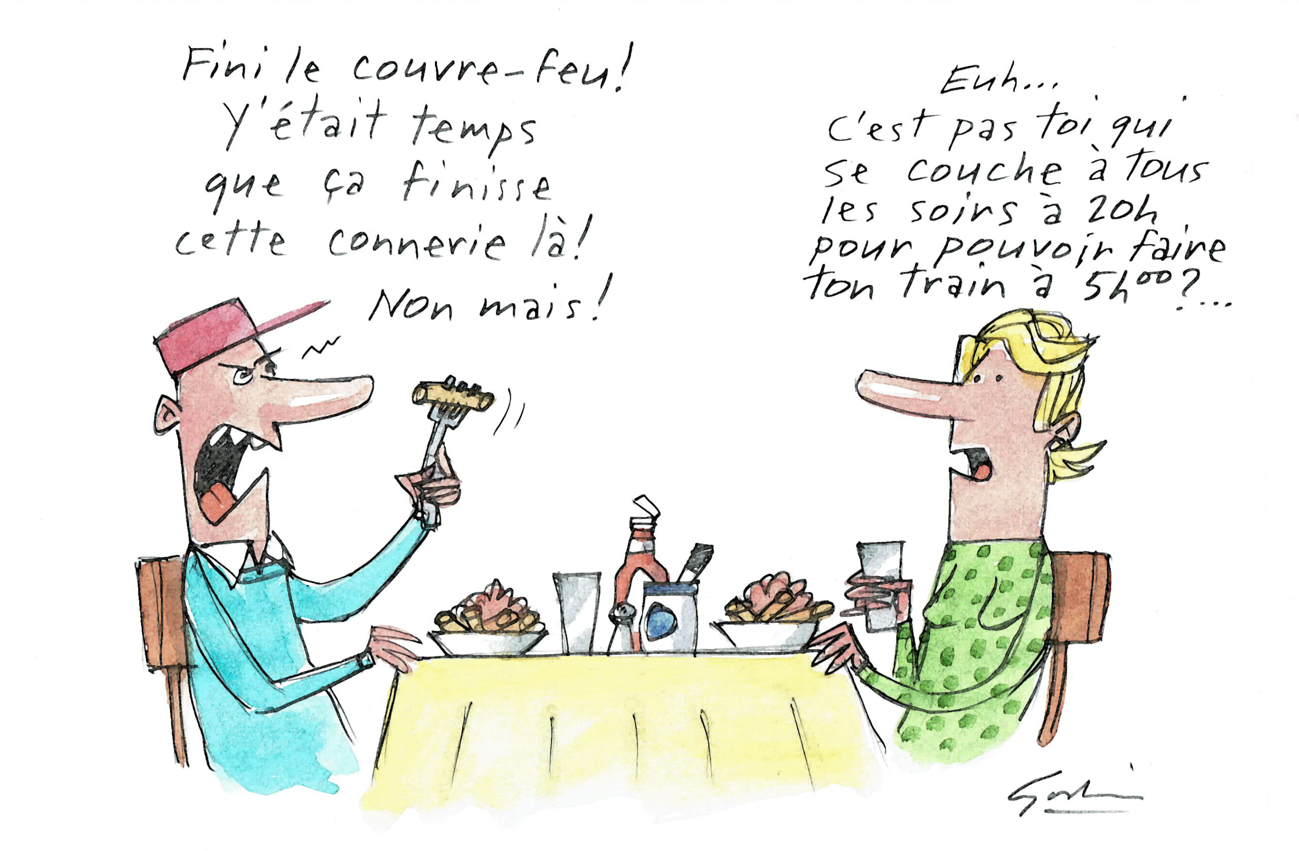 La levée du couvre-feu, instauré pendant le temps des Fêtes, suscite toutes sortes de réactions Dans le champ...