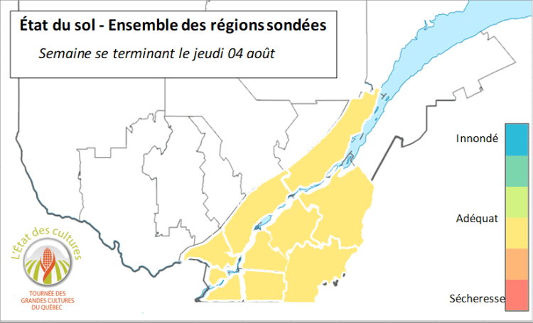 État des cultures conditions du sol