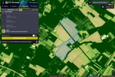Exemple d'une image obtenue par satellite après usage d'un filtre