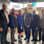 Sur la photo : Martin Caron président UPA, Jean-François Morin président Ciaq, Johanne Chartier directrice générale, Normand Renaud, Fernand Laliberté et Robert Chicoine anciens directeurs généraux.