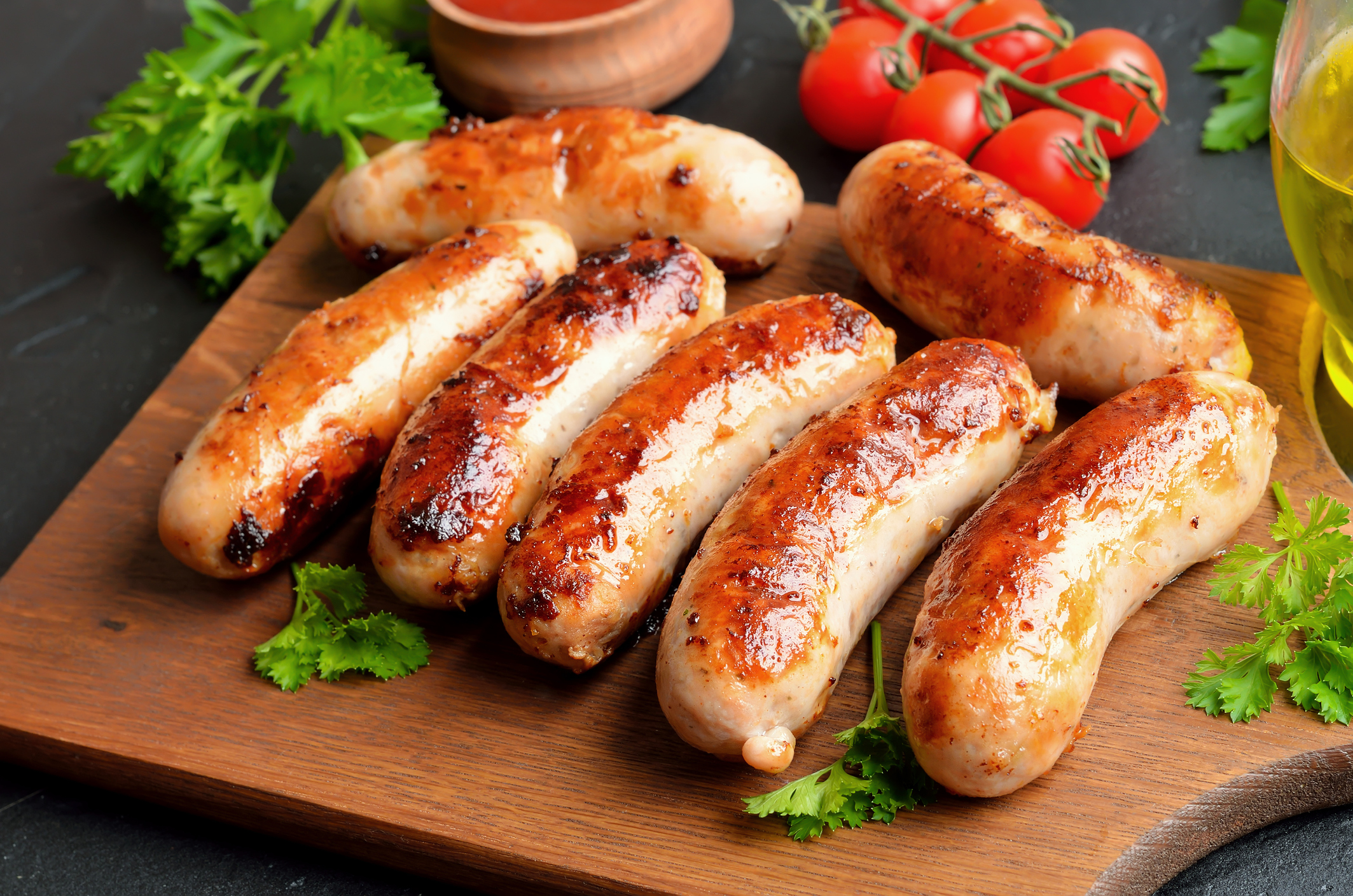 Saucisses, porc, viande