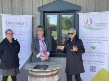 De gauche à droite: France De Montigny, Directrice générale des Agricultrices du Québec, Marie-Claude Bibeau, ministre de AAC et Jeannine Messier, Présidente des Agricultrices du Québec