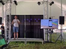 Jean-Philippe Boucher, organisateur de la Tournée des grandes cultures, a présenté les prévisions pour les cultures en 2023 dans le cadre d'Expo-Champs.