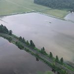 Des champs inondés par les excès de pluie.