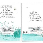 Faucher et semer avec un drone