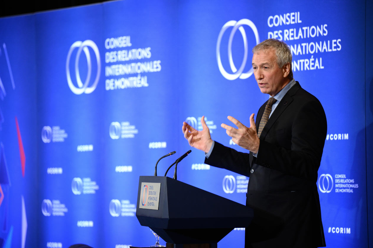 Le ministre du MAPAQ, André Lamontagne, au CORIM