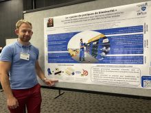Faustin Farison de la Faculté de médecine vétérinaire de l'Université de Montréal a remporté le Prix Coup de cœur du public, ainsi que la première place du concours Novalait, lors du plus récent Symposium sur les bovins laitiers, en novembre 2023.
