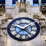 Détails de l'horloge de la bourse de Chicago