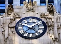 Détails de l'horloge de la bourse de Chicago