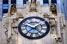 Détails de l'horloge de la bourse de Chicago