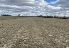 Traces de tracteur le 16 avril 2024. Photo prise par Brigitte Lapierre, agr., DLF.