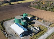 Coop Agri Énergie Warwick vue du ciel