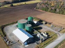 Coop Agri Énergie Warwick vue du ciel