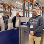 Robert Deshaies, Francis Pouliot et Sébastien Turcotte du CDPQ