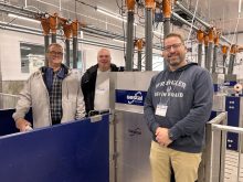 Robert Deshaies, Francis Pouliot et Sébastien Turcotte du CDPQ