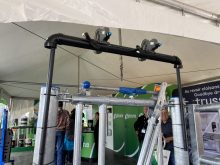 Chez Agrizone, on pouvait voir l'installation des douches Nat.