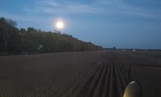 Gertrude qui récolte sous l’œil averti de la pleine lune des moissons.