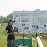 Présentation du projet de recherche par Marie-Noëlle Pelletier lors de la journée portes ouvertes du site de Saint-Augustin-de-Desmaures le 15 juillet dernier.