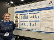 La professeurs Marianne Villetaz-Robichaud de la Faculté de médecine vétérinaire de l'Université de Montréal a présenté les résultats d'une étude sur la détections des lésions aux pattes des vaches dans le cadre du Symposium sur les bovins laitiers 2025 du CRAAQ.