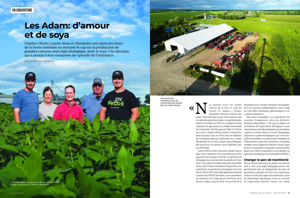 Magazine de novembre 2025 du Bulletin des agriculteurs.