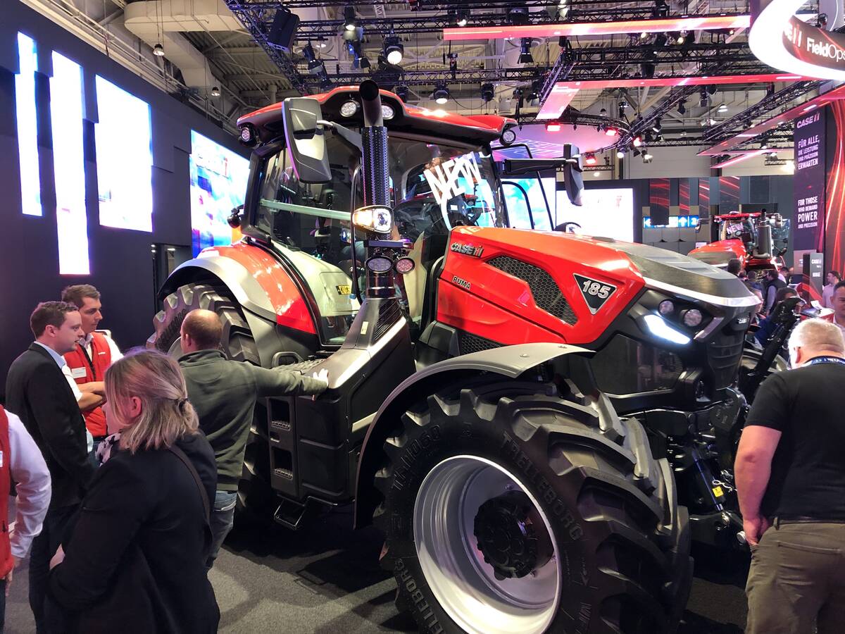 Tracteur Puma 185 de Case IH lors de la dernière édition d'Agritechnica en novembre 2025 à Hannovre, en Allemagne.