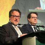 Les ministres Donald martel, à l'Agriculture, et Bernard Drainville, à l'Environnement lors du congrès de l'UPA.