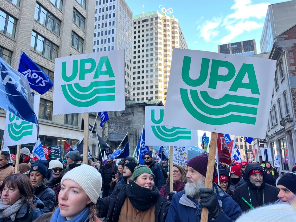 Les membres de l'UPA ont manifesté dans les rues de Québec le 2 décembre.