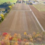 Parcelles d'essai de soya près de St-Liboire en Montérégie.