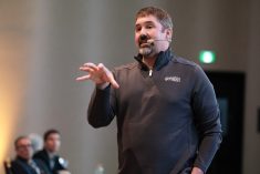 Le chercheur Shawn Conley donnait une conf&eacute;rence lors du dernier Rendez-vous v&eacute;g&eacute;tal, &agrave; Saint-Hyacinthe.&nbsp;Photo: Rendez-vous v&eacute;g&eacute;tal