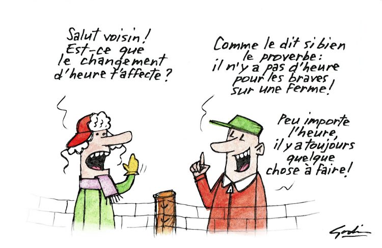 Changement de l&rsquo;heure &agrave; la ferme